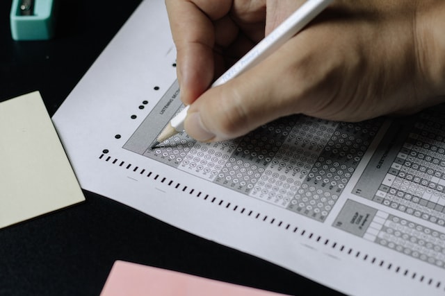 image of test taker for a quiz app
